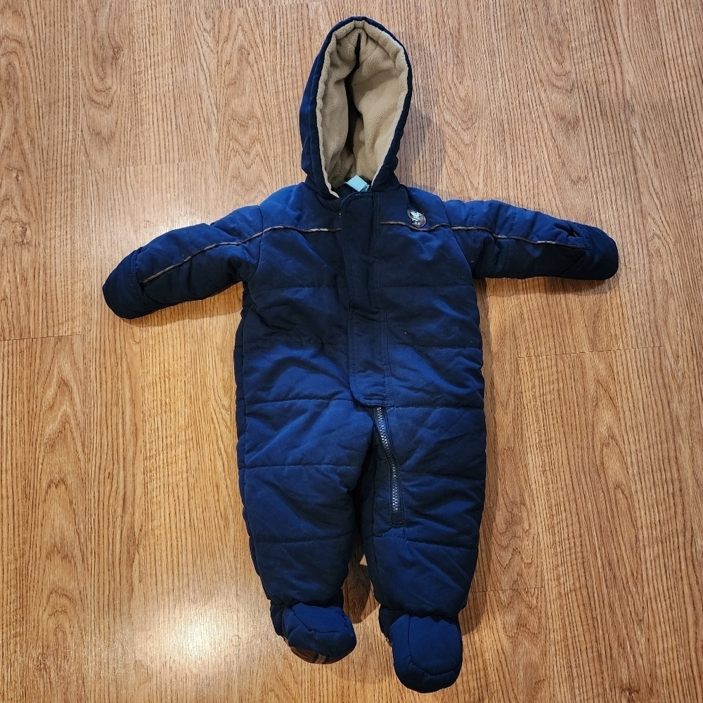 London Fog Navy Blue Snowsuit for baby Size 6-9 mo. Like New